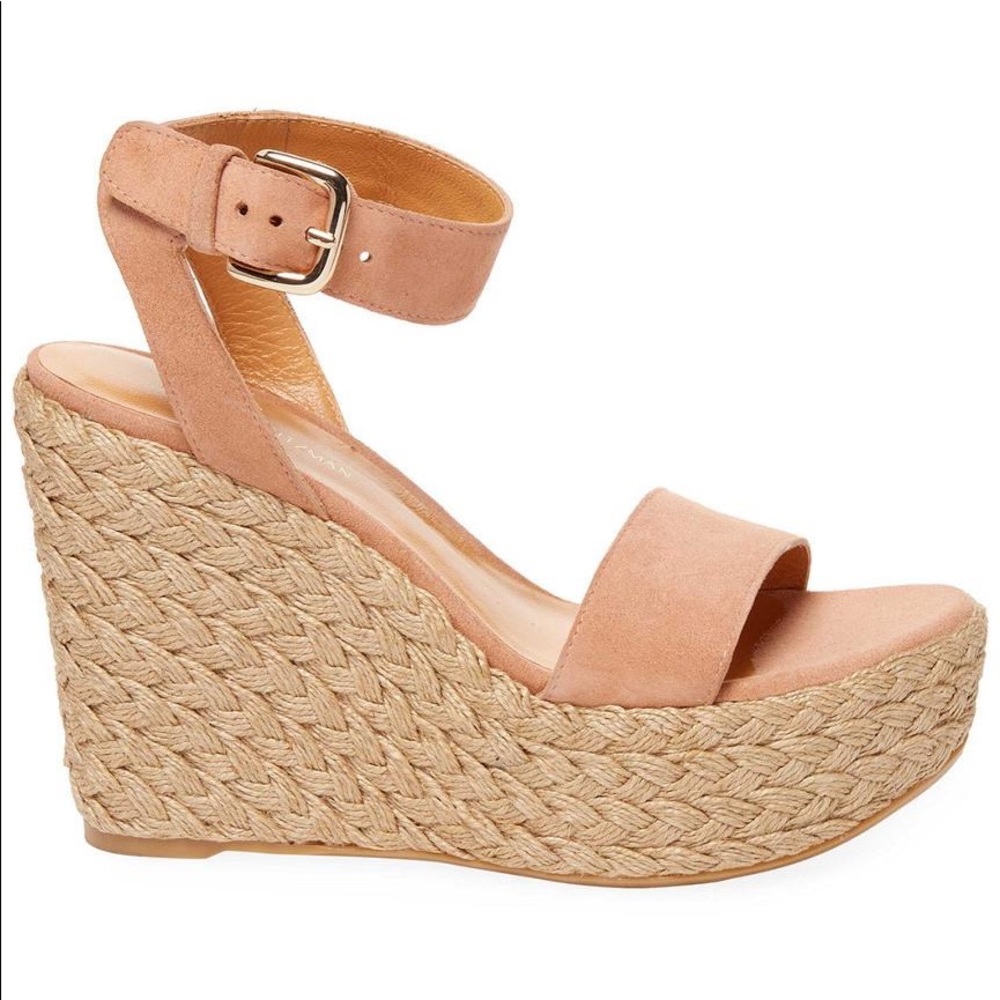 New Stuart Weitzman Natural Wedge Sandal